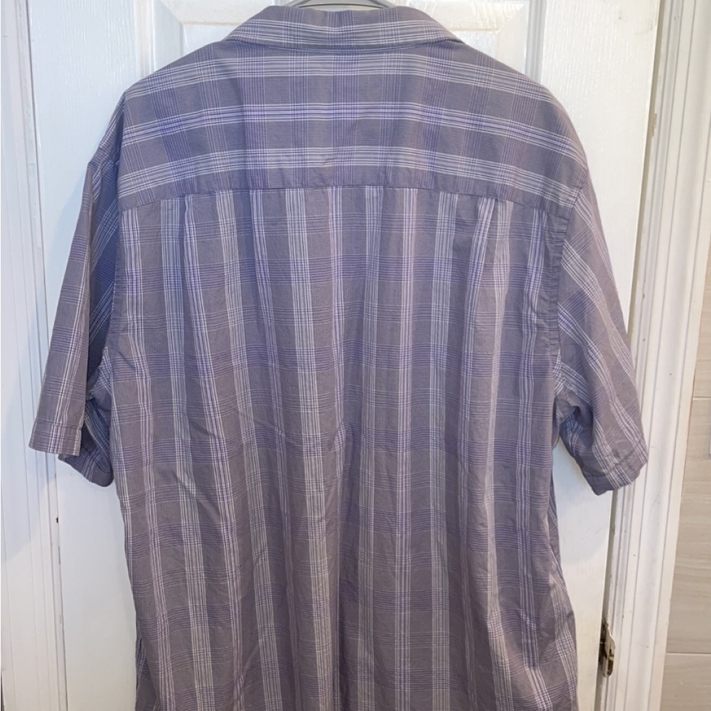 NWOT Alfani purple short sleeved casual button down XXL - Picture 3 of 3